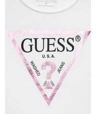 GUESS KIDS Tricou cu imprimeu logo triunghi alb purpuriu - Tricou copil - 3