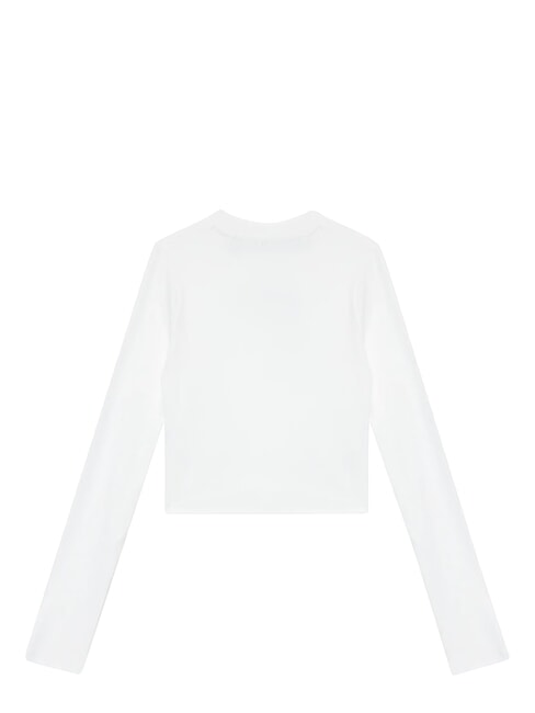 KIDS Tricou elastic cu m&acirc;necă lungă alb purpuriu - Tricou copil
