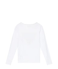 GUESS KIDS Tricou cu m&acirc;necă lungă și strasuri - Tricou copil