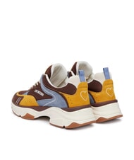 LOVE MOSCHINO STARDUST Teniși pentru femei cacao/albastru aviar/ocru/ivoriu - Pantofi femei - 3