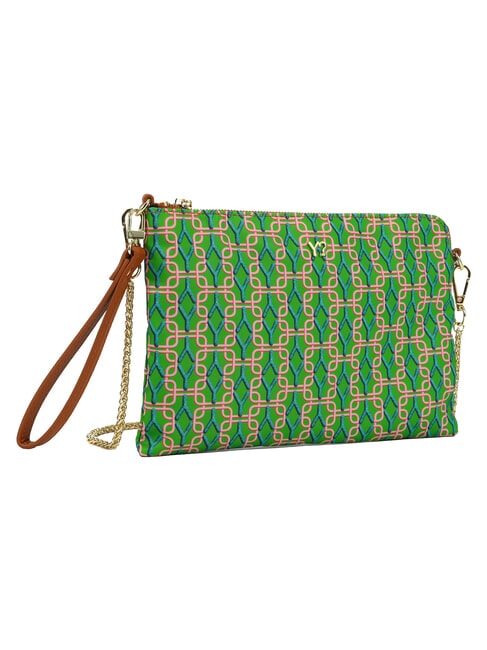 AUDREY Geantă tip clutch cu curea de m&acirc;nă și de umăr kiwi - Genți femei
