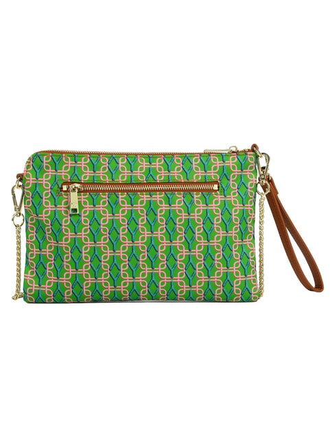 AUDREY Geantă tip clutch cu curea de m&acirc;nă și de umăr kiwi - Genți femei