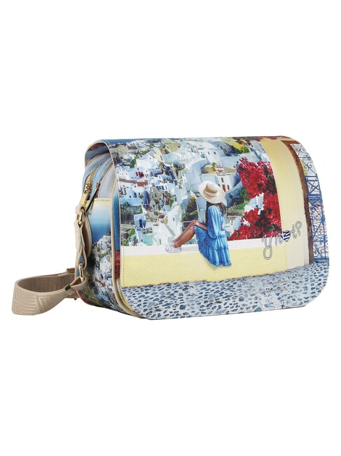 YESBAG Geantă de umăr, două compartimente Vara grecească - Genți femei