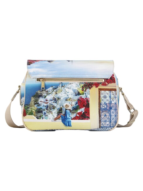 YESBAG Geantă de umăr, două compartimente Vara grecească - Genți femei