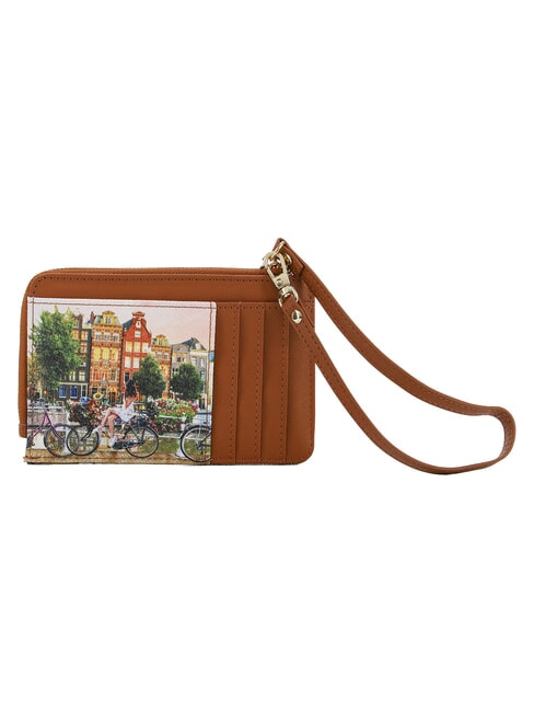 YESBAG Suport pentru carduri cu fermoar și brățară r&acirc;u de flori - Portofele femei