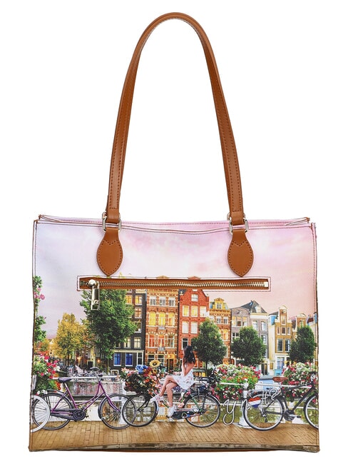 YESBAG Geantă de cumpărături, geantă de umăr r&acirc;u de flori - Genți femei