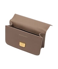 TRUSSARDI CAMEO Geantă de umăr mini, din piele taupe de deșert - Genți femei - 4