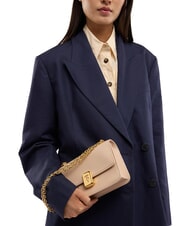 TRUSSARDI CAMEO Geantă de umăr mini, din piele nud - Genți femei - 2