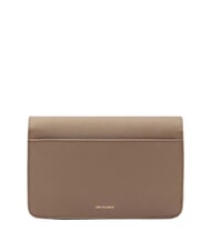 TRUSSARDI RIVETTO Geantă de umăr mini, din piele taupe de deșert - Genți femei - 2