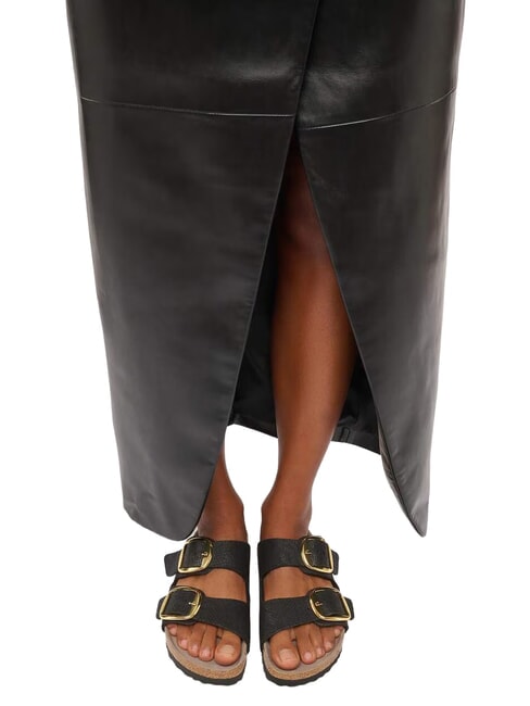 ARIZONA BIG BUCKLE Sandale papuci piton negru - Pantofi femei