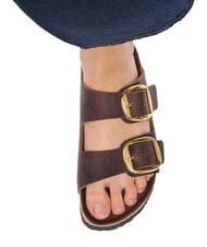 BIRKENSTOCK ARIZONA BIG BUCKLE HEX Sandale tip papuc din piele uleiată habana - Pantofi femei - 5