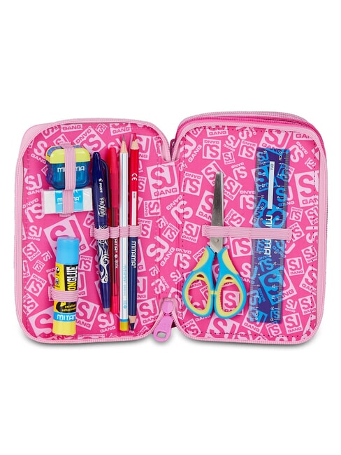 HEART BUDDY GIRL Penar cu trusă școlară păpușă roz - Penare și accesorii