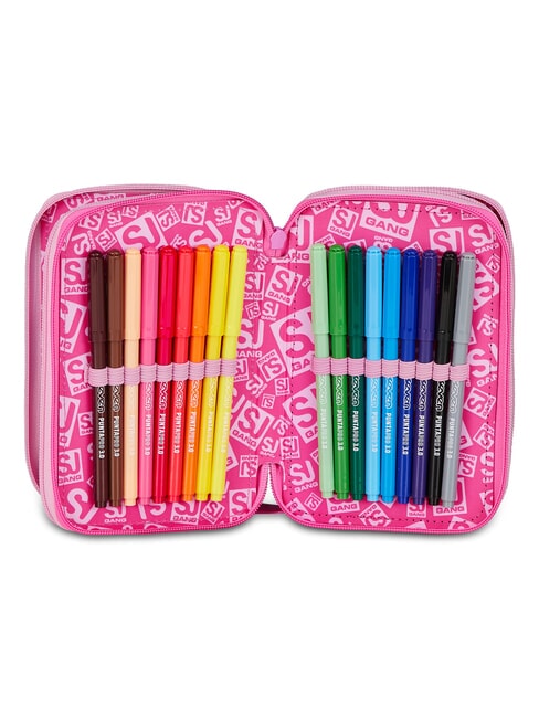 HEART BUDDY GIRL Penar cu trusă școlară păpușă roz - Penare și accesorii