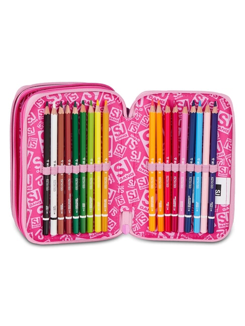 HEART BUDDY GIRL Penar cu trusă școlară păpușă roz - Penare și accesorii