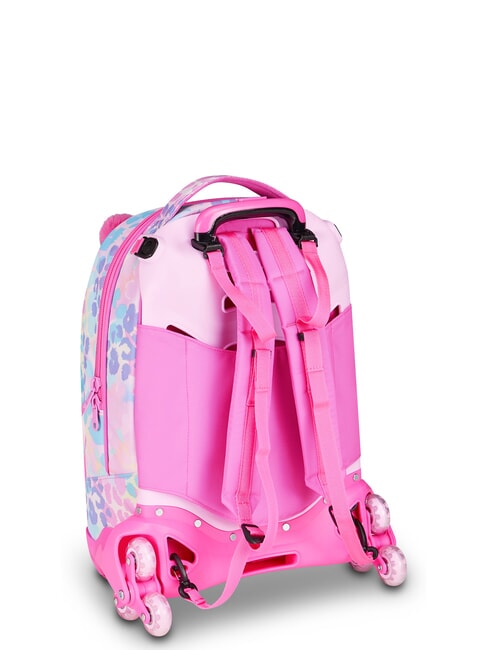 HEART BUDDY GIRL Rucsac cu troler, detașabil păpușă roz - Rucsacuri cu role