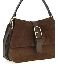 FURLA FLOW Geantă de m&acirc;nă, cu curea de umăr tonuri de ciocolată - Genți femei - 3