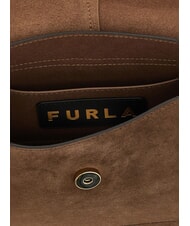 FURLA FLOW Geantă de m&acirc;nă, cu curea de umăr tonuri de ciocolată - Genți femei - 4