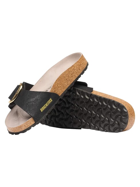 MADRID BIG BUCKLE Sandale cu o singură baretă piton negru - Pantofi femei