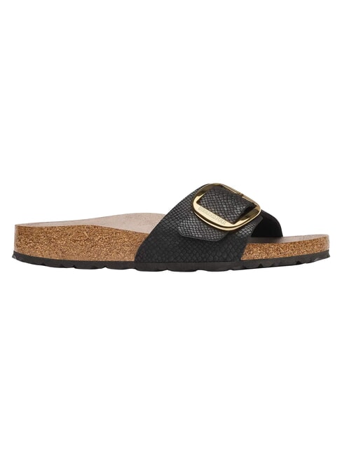 MADRID BIG BUCKLE Sandale cu o singură baretă piton negru - Pantofi femei