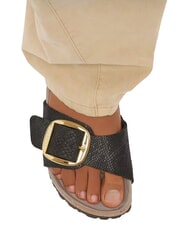 BIRKENSTOCK MADRID BIG BUCKLE Sandale cu o singură baretă piton negru - Pantofi femei - 5