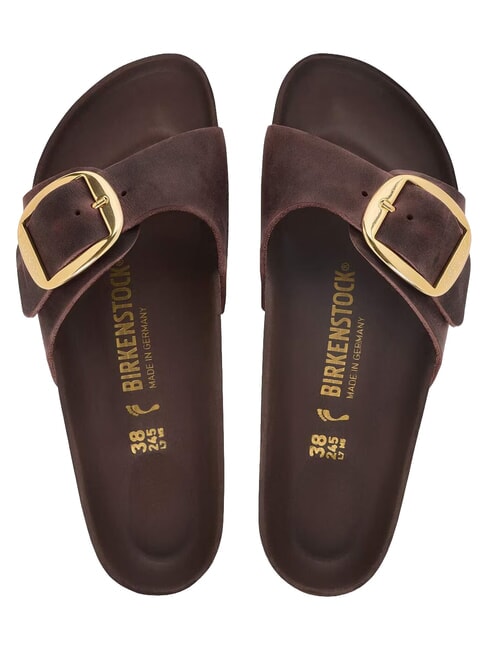 MADRID BIG BUCKLE HEX Sandale din piele habana - Pantofi femei