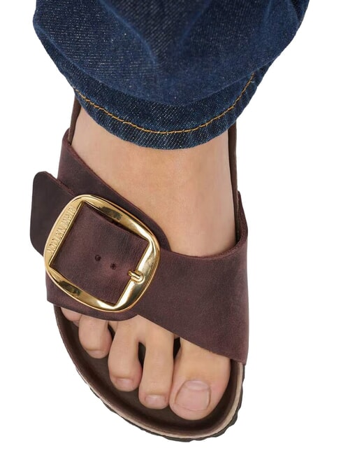 MADRID BIG BUCKLE HEX Sandale din piele habana - Pantofi femei