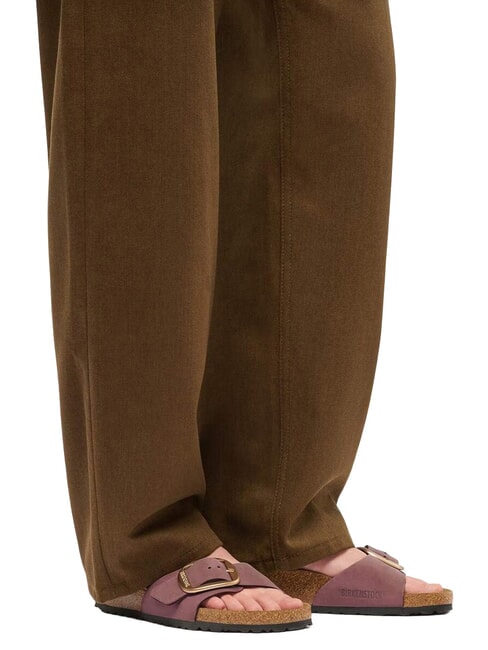 MADRID BIG BUCKLE Sandale din piele piper - Pantofi femei