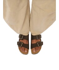 BIRKENSTOCK ARIZONA WB Sandale din piele mocca - Pantofi bărbați - 6