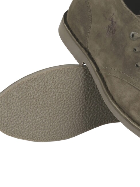 MUST Pantofi din piele &icirc;ntoarsă verde iederă - Pantofi bărbați