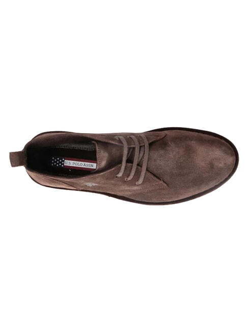MUST Pantofi din piele &icirc;ntoarsă maro ciocolatiu - Pantofi bărbați