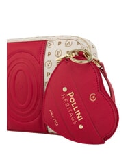 POLLINI HERITAGE Geantă de umăr mini fildeș roșu - Genți femei - 5