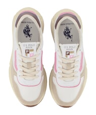 U.S. POLO ASSN. SENEKA Adidași nucă pecan prăjită &icirc;n alb - Pantofi femei - 4