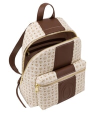 POLLINI HERITAGE Rucsac cu buzunar frontal și breloc fildeș maro - Genți femei - 4