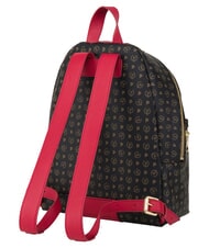 POLLINI HERITAGE Rucsac cu buzunar frontal și breloc negru roșu - Genți femei - 3