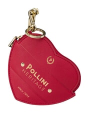 POLLINI HERITAGE Rucsac cu buzunar frontal și breloc negru roșu - Genți femei - 5