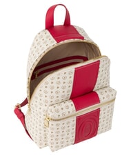 POLLINI HERITAGE Rucsac cu buzunar frontal și breloc fildeș roșu - Genți femei - 4