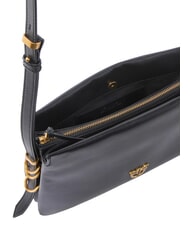 PINKO TRIPLET MINI Geantă de umăr, din piele aur negru-vechi - Genți femei - 3