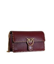 PINKO LOVE ONE SLOUCHY Geantă de umăr coacăze intense - aur antic - Genți femei - 2