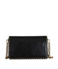 PINKO LOVE ONE SLOUCHY Geantă de umăr aur negru-vechi - Genți femei - 3