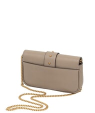 PINKO LOVE POCKET Geantă de umăr mini mătase alb-aur antic - Genți femei - 3