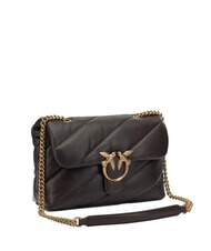 PINKO CLASSIC LOVE PUFF Geanta din piele Nappa maro marasca-auriu antic - Genți femei - 2