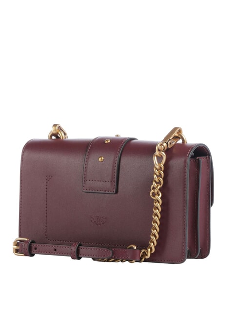 LOVE ONE CLASSIC Geantă de umăr mini din piele coacăze intense - aur antic - Genți femei