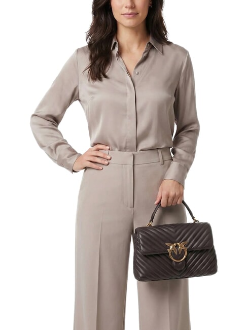 CLASSIC LADY LOVE BAG geanta chevron maro marasca-auriu antic - Genți femei