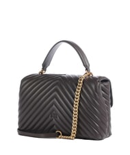 PINKO CLASSIC LADY LOVE BAG geanta chevron maro marasca-auriu antic - Genți femei - 3