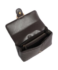 PINKO CLASSIC LADY LOVE BAG geanta chevron maro marasca-auriu antic - Genți femei - 4