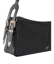 PINKO 24 CLASSIC Geantă de umăr negru-argint vechi - Genți femei - 4