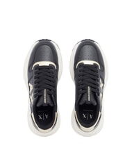 ARMANI EXCHANGE NIKY Adidași negru+auriu pal - Pantofi femei - 4