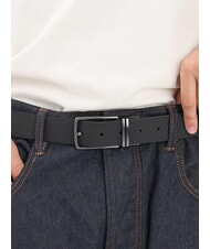 ARMANI EXCHANGE A|X Curea din piele cu două fețe negru/bleumarin - Curele - 3