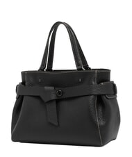 GIANNI CHIARINI MIRANDA Geantă de m&acirc;nă din piele, cu curea de umăr negru - Genți femei - 5