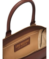 LOVE MOSCHINO CHARMY Geantă de m&acirc;nă cu curea de umăr cămilă2 - Genți femei - 5